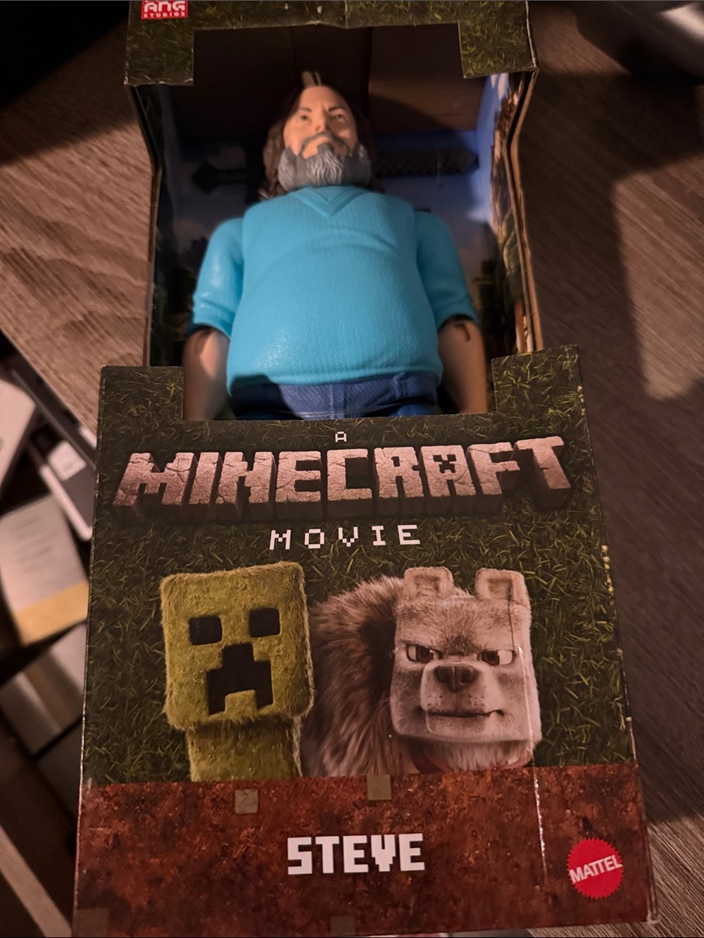 Minecraft Movie Steve Figure in Teal Shirt